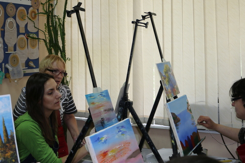 Мастер-класс маслянной живописи у стомированных пациентов АСТОМ